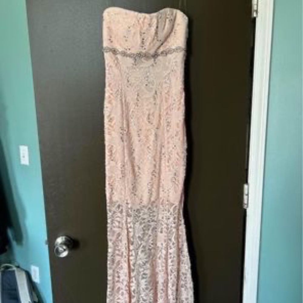 Pink high low formal dress